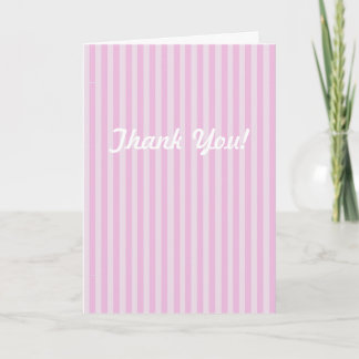 Baby shower en bande rose Merci Cartes