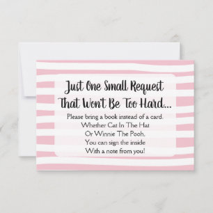 Baby shower En Bande Rose Tiré Apporter Une Carte 
