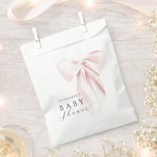 Baby shower en Bow rose pâle Favoriser les sacs