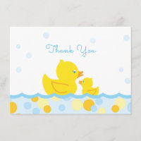 Baby shower en caoutchouc Ducky Merci bleu et jaun