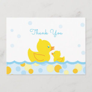 Baby shower en caoutchouc Ducky Merci bleu et jaun