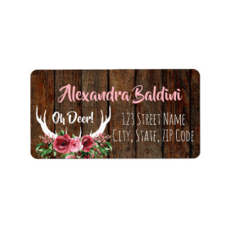 Baby shower Étiquettes de adresse Oh Deer