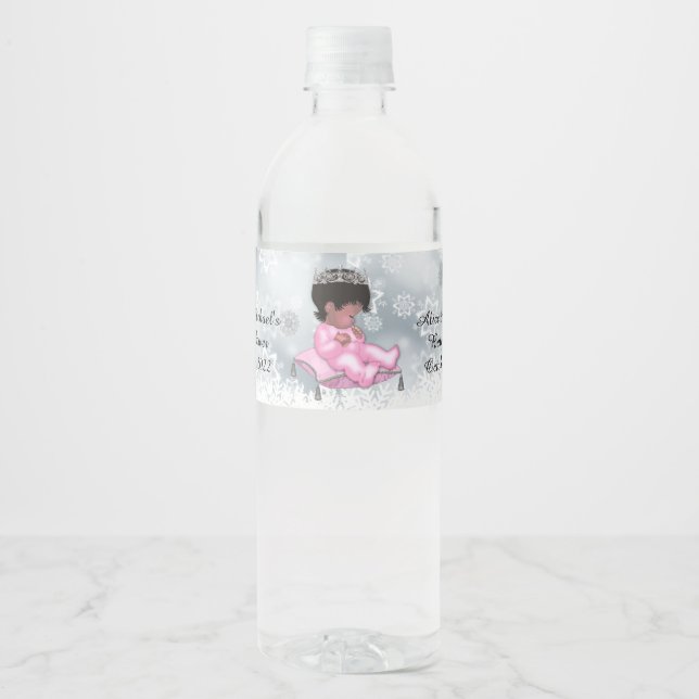 Baby shower Étiquettes de bouteille d'eau, Winter  (Devant)