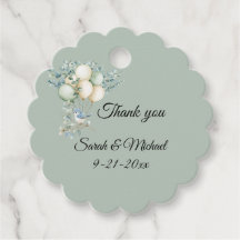 Baby shower Eucalyptus Favoriser les étiquettes