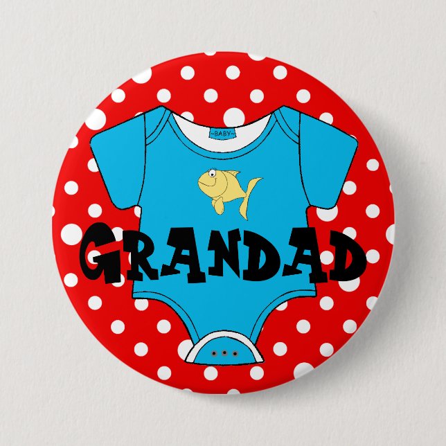 Baby Shower Family Names- Favour 3 Inch Round Button (Front)