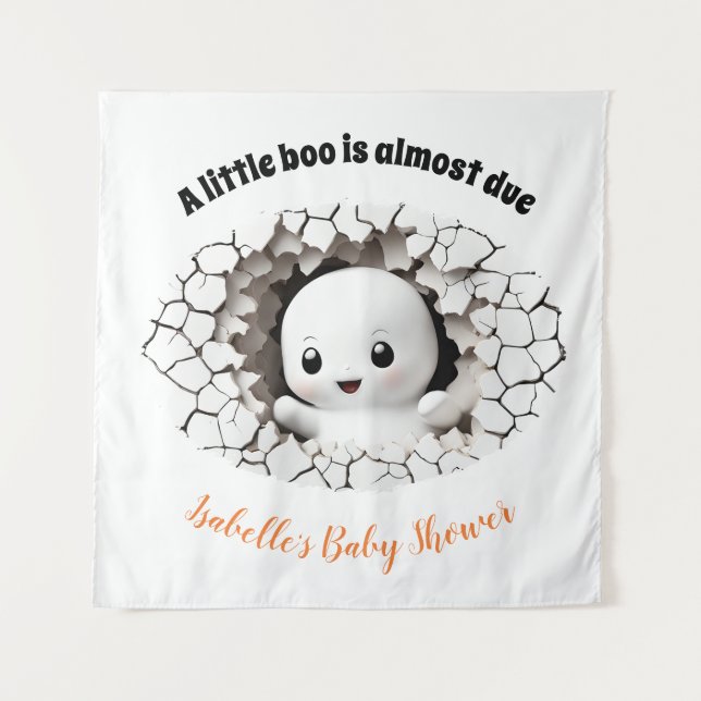 Baby shower Fantôme Boo de Pékin fond Tapisserie (Devant)
