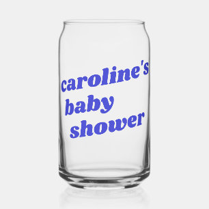 Baby Shower Favor Personnalisé Moderne Bleu Rétro 