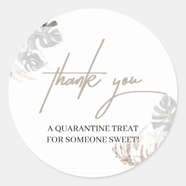 Baby Shower Favor Sticker Thank You Classic Round Sticker Zazzle