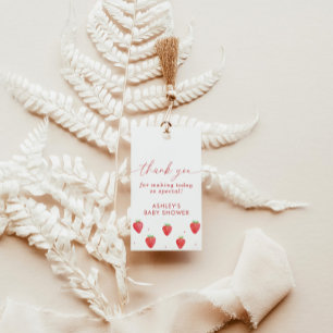 Baby Shower Favor Tag, Strawberry Baby Shower Gift Tags