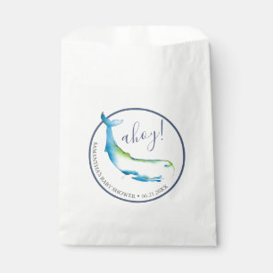 Baby shower Favoriser Sacs Cute Aquarelle Baleine