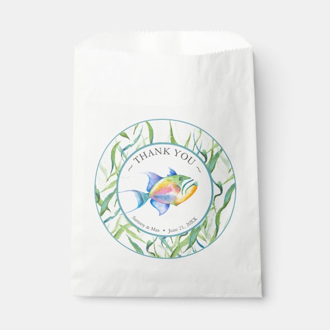 Baby shower Favoriser Sacs Poisson Tropical (Devant)