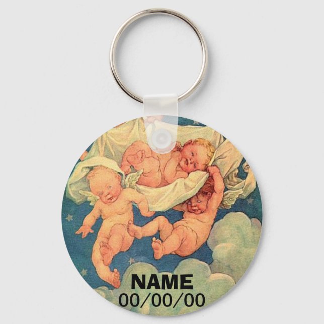 BABY SHOWER FAVORS,Baptism,Christenig Keychain (Front)
