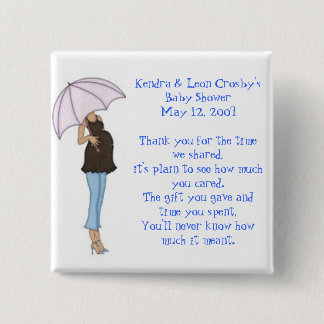 Baby Shower Favour 2 Inch Square Button