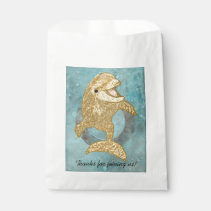 Baby Shower Favour Bag, Gold Dolphin Baby & Mommy Bag