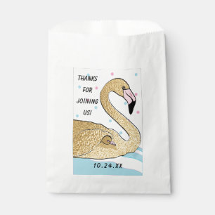 Baby Shower Favour Bag, Gold Flamingo Baby & Mommy Bag