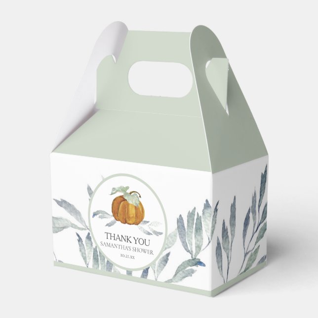Baby Shower Favour Boxes Fall Little Pumpkin (Front Side)