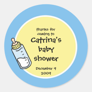 Baby Shower Favour Sticker - Baby Bottle