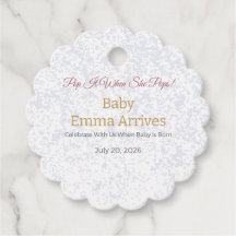 Baby Shower Favour Tag | Oh Baby Sophia