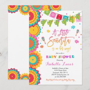 Baby shower Fiesta Invitation Fille Fiesta Douche