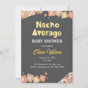 Baby shower Fiesta Invitation Nacho Douche moyenne