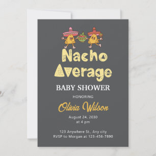 Baby shower Fiesta Invitation Nacho Douche moyenne