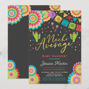 Baby shower Fiesta Invitation Nacho Douche moyenne