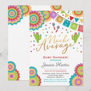 Baby shower Fiesta Invitation Nacho Douche moyenne