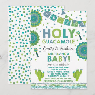 Baby shower Fiesta Invitation Saint-Guacamole