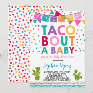 Baby shower Fiesta Invitation Taco Bout A Baby