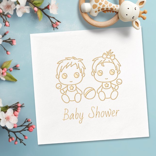 Baby shower fille garçon jumeaux (Créateur téléchargé)