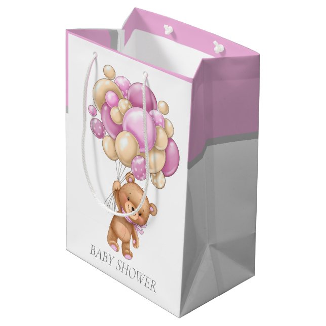 Baby shower Fille Teddy sac cadeau (Dos Angle)