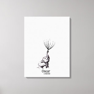 Baby Shower Fingerprint Guestbook - Canvas