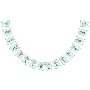 Baby Shower Flag Bunting Dinosaur Dino Mite Party