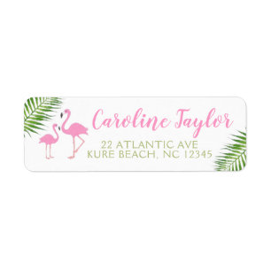 Baby shower Flamant rose Floral Aquarelle