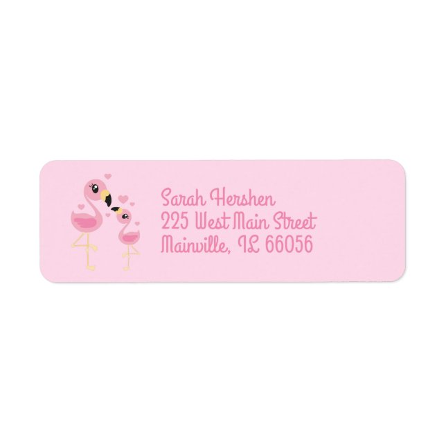 Baby shower Flamant rose rose (Devant)
