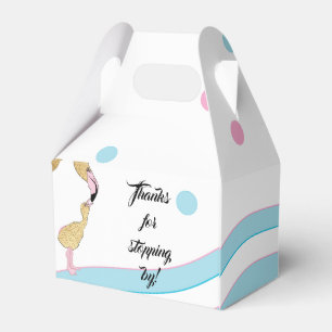 Baby Shower Flamingo Mom and Baby Favor Box