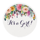 Baby shower Fleur Cupcake Cookie Frosting Round