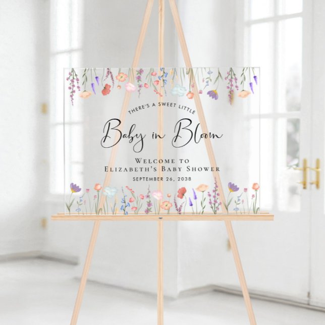 Baby shower fleur sauvage (Créateur téléchargé)