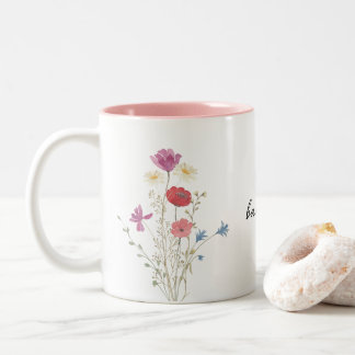 Baby shower fleur sauvage café Mug