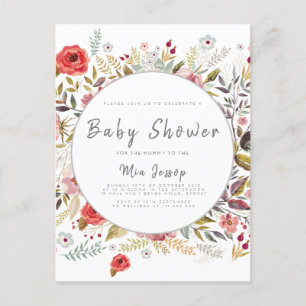Baby shower Floral Baby Girl Invitation