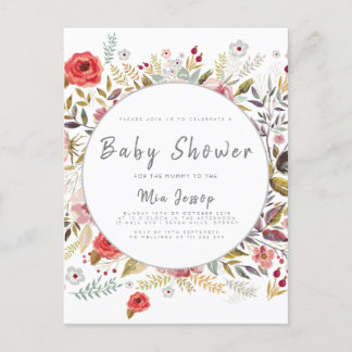 Baby shower Floral Baby Girl Invitation