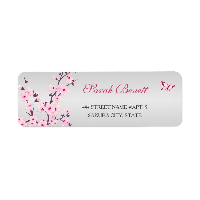 Baby shower Floral de fleurs de cerisiers (Devant)