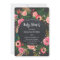 Baby shower floral modern chalkboard feather