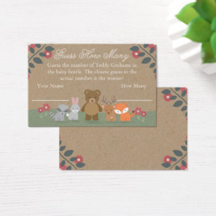 Baby shower Florales de bois Devinez combien de ca