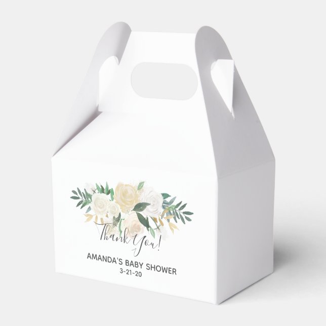 Baby Shower Flowers Favor Box (Front Side)