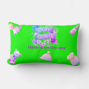 Baby Shower for a girl Lumbar Pillow