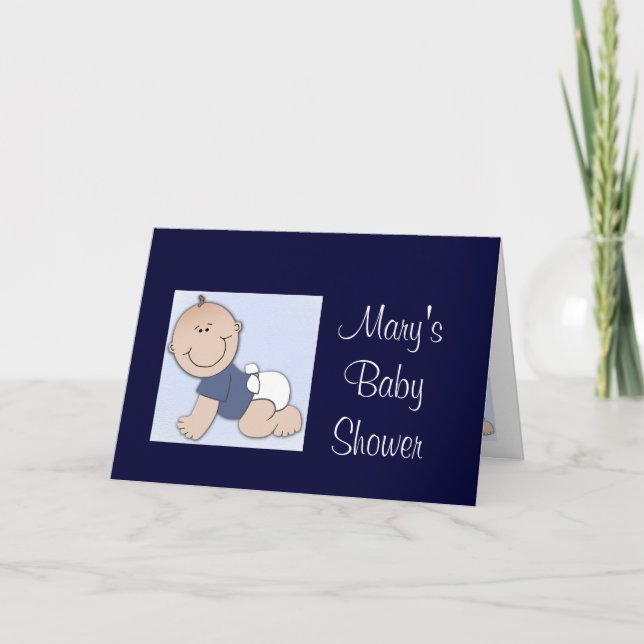 Baby shower for boy invitation (Front)