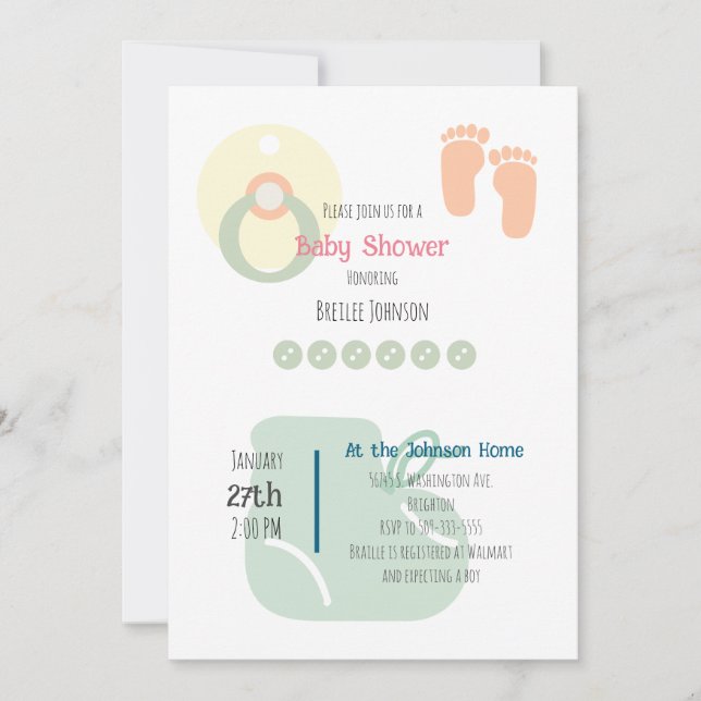 Baby Shower for boy or girl (Front)