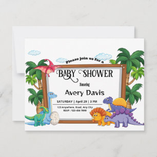 Baby Shower forest theme Invitation Card