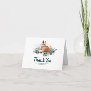 Baby Shower Fox Thank You Card